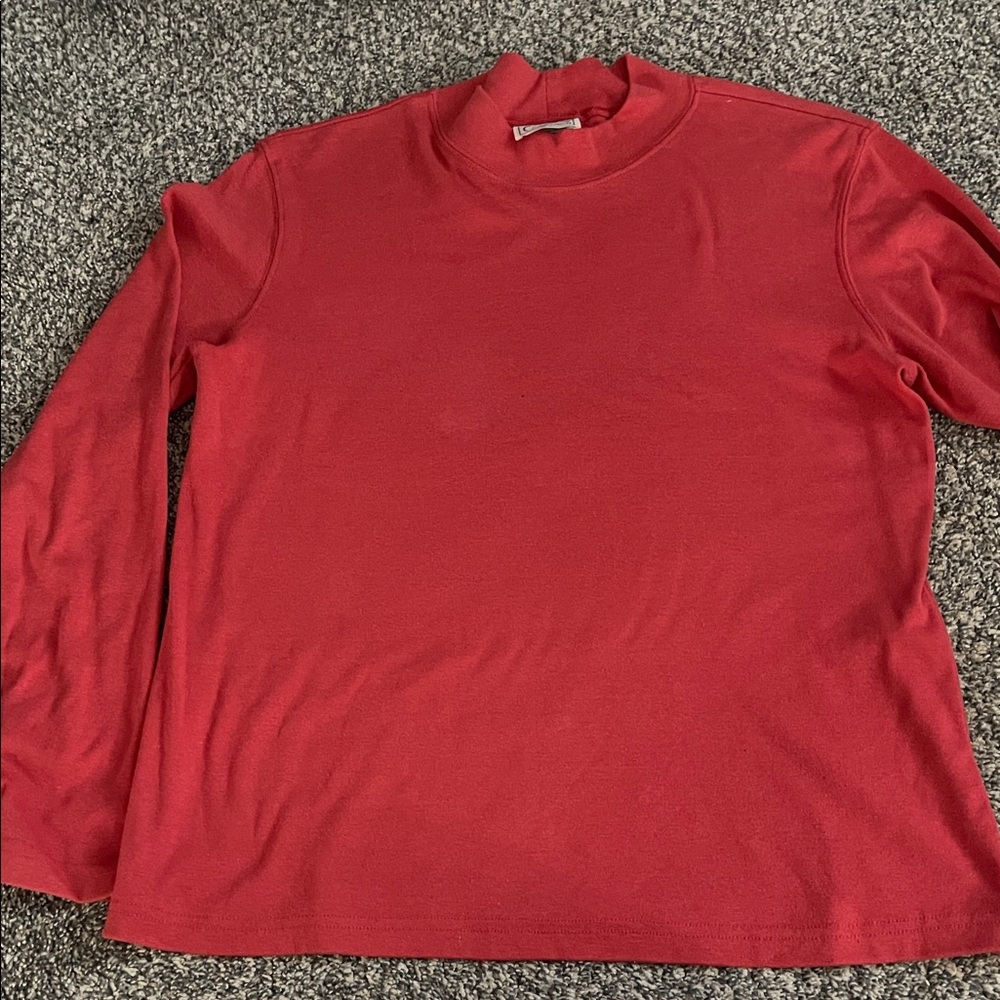 Women's Red Turtleneck Sweater